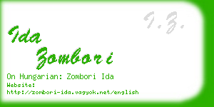 ida zombori business card